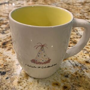 Rae Dunn Artisan Collection by Magenta I Believe In Celebrating party mug.